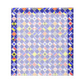 3Dエフェクトフラ市松模様にグ航海のタイルのモチーフ ノートパッド (正面)