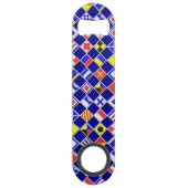 3Dエフェクトフ市松模様にラグ航海のタイルのパターン スピード栓抜き (裏面)