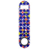 3Dエフェクトフ市松模様にラグ航海のタイルのパターン スピード栓抜き (正面)