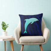 3Dエフェクトブルードルフィン深いウォーターシーブルー クッション (椅子)