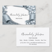 3Dエフェクトメイクアップアーティストグリッターグレーブルーホワイト 名刺 (正面/裏面)