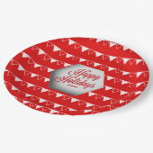 3Dエレガントハッピーホリデー ペーパープレート (アングル)