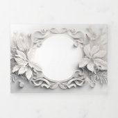 3Dエレガント結婚式招待状 三つ折りカード (カバー)