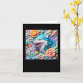 3Dオオカミステッカー カード (黄色い花)