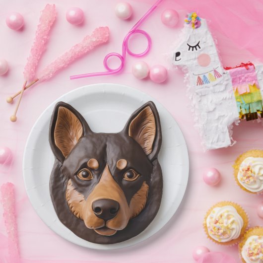 3Dオーストラリアン・ケルピー犬 ペーパープレート (パーティー)