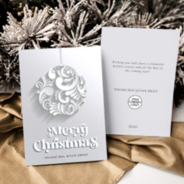 3Dオーナメントクリスマスツリーのグリーティ企業のング シーズンカード