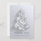 3Dオーナメントクリスマスツリーホ企業のリデイ サンキューカード (正面)