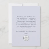 3Dオーナメントクリスマスツリーホ企業のリデイ サンキューカード (裏面)