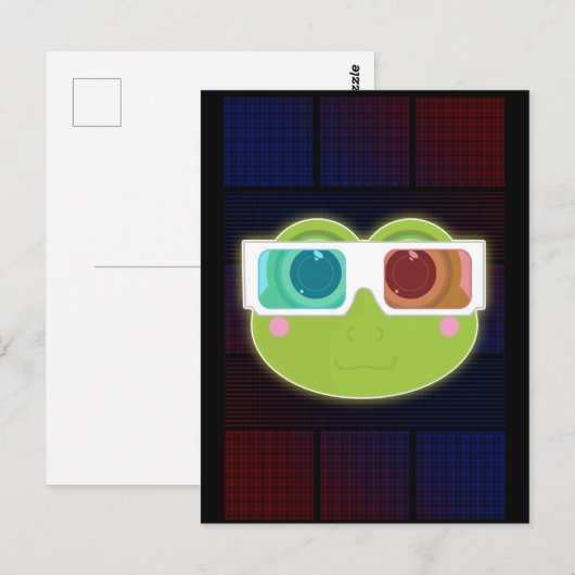 3Dカエル ポストカード (正面/裏面)