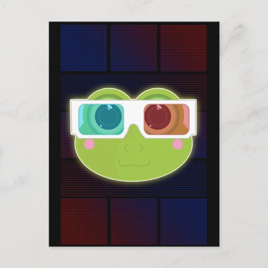 3Dカエル ポストカード (正面)