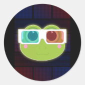 3Dカエル ラウンドシール (正面)