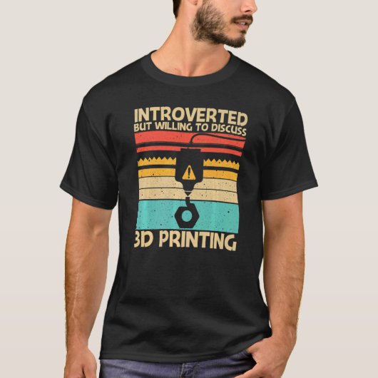 3Dカッコいいプリント女子男性へ3Dプリンタ印刷 Tシャツ (正面)