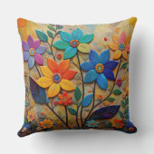 3Dカラフルお洒落ペーパーカットフローラ クッション (裏面)