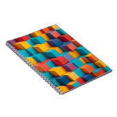 3Dカラフルキューブの幾何学的デザイン ノートブック (右側)