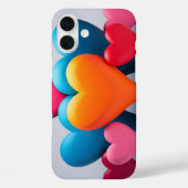 3Dカラフルハート Case-Mate iPhoneケース (裏面)