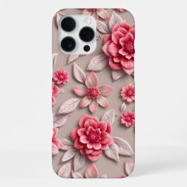 3Dカラフルフラワー iPhone 16 PRO MAXケース