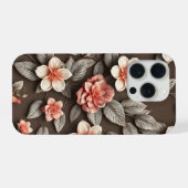 3Dカラフルフラワー iPhoneケース (裏面横)