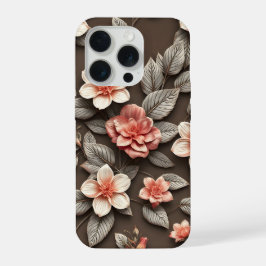3Dカラフルフラワー iPhone 15 PROケース