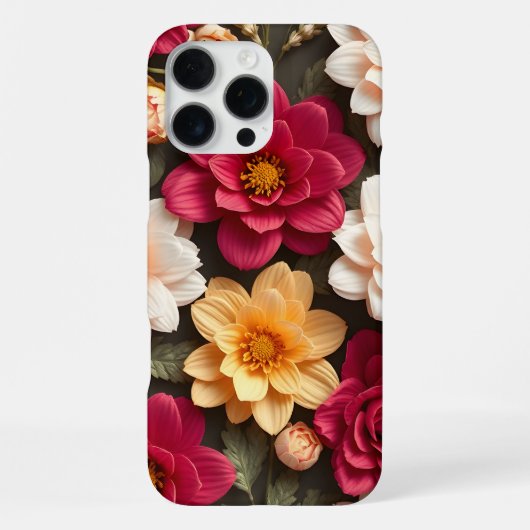3Dカラフルフラワー iPhoneケース (裏面)