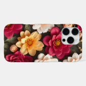 3Dカラフルフラワー iPhoneケース (裏面横)