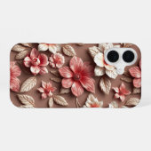 3Dカラフルフラワー iPhone 16ケース (裏面横)
