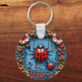 3dカラフルレディバグ キーホルダー (正面)