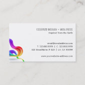 3Dカラフル抽象芸術形状デザイン 名刺 (裏面)