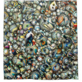 3Dカラフル抽象芸術 シャワーカーテン (正面)