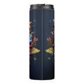 3Dカラフル砂糖スカルと花 タンブラー (裏面)