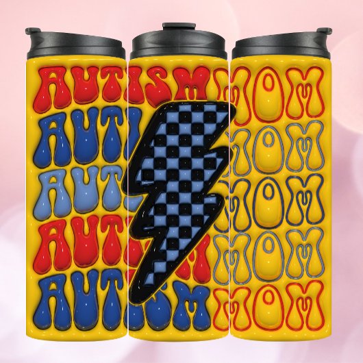 3Dカラフル自閉症マママータンブラー! タンブラー