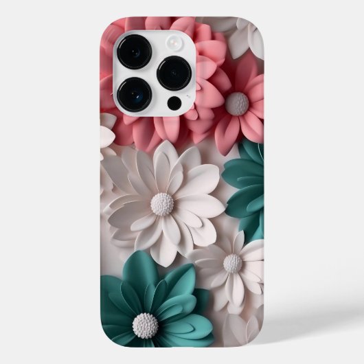 3Dカラー数々のデイジー Case-Mate iPhoneケース (裏面)