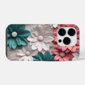3Dカラー数々のデイジー iPhoneケース (裏面横)