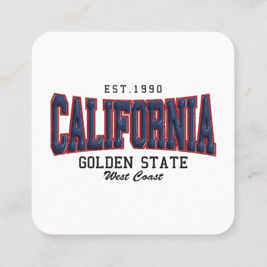 3Dカリフォルニア スクエア名刺 (裏面)