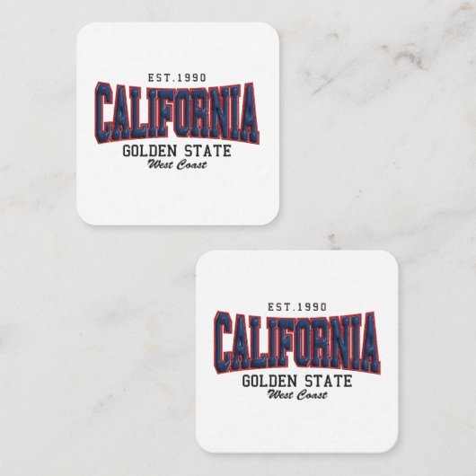 3Dカリフォルニア スクエア名刺 (正面/裏面)