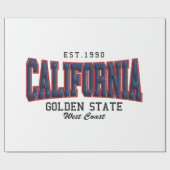 3Dカリフォルニア ラッピングペーパー (フラット)