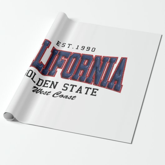 3Dカリフォルニア ラッピングペーパー (アンロールド)