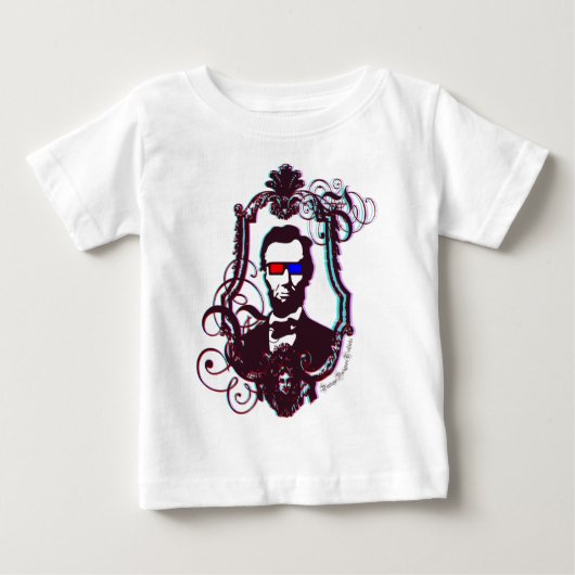 3Dガラスのリンカーン ベビーTシャツ (正面)