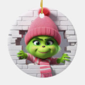 3Dガール小妖精や小人 セラミックオーナメント (裏面)