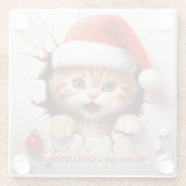 3Dキットンクリスマス ガラスコースター (裏面)