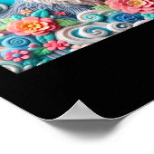 3Dキツネシール ポスター (角)