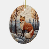 3Dキツネチルストマスアニマル セラミックオーナメント (右)