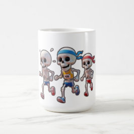 「3Dキャラクター・スケルトン・レース • 面白いランニングスケルトン」 コーヒーマグカップ