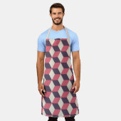 3Dキューブパターン エプロン (着用した状態)