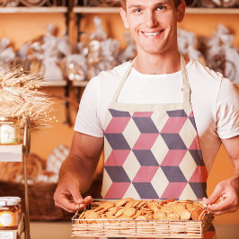 3Dキューブパターン エプロン