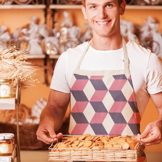 3Dキューブパターン エプロン