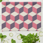 3Dキューブパターン キッチンタオル (折り畳み)