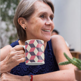 3Dキューブパターン コーヒーマグカップ