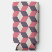 3Dキューブパターン スリム缶クーラー (正面)