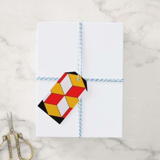 3dキューブ ギフトタグ (より糸付き)