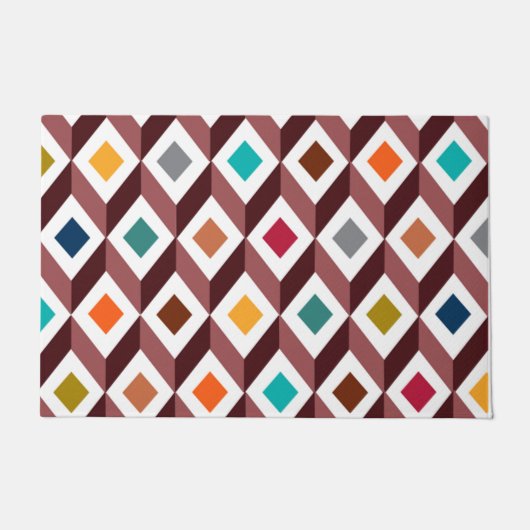 3Dキューブ ドアマット (正面)